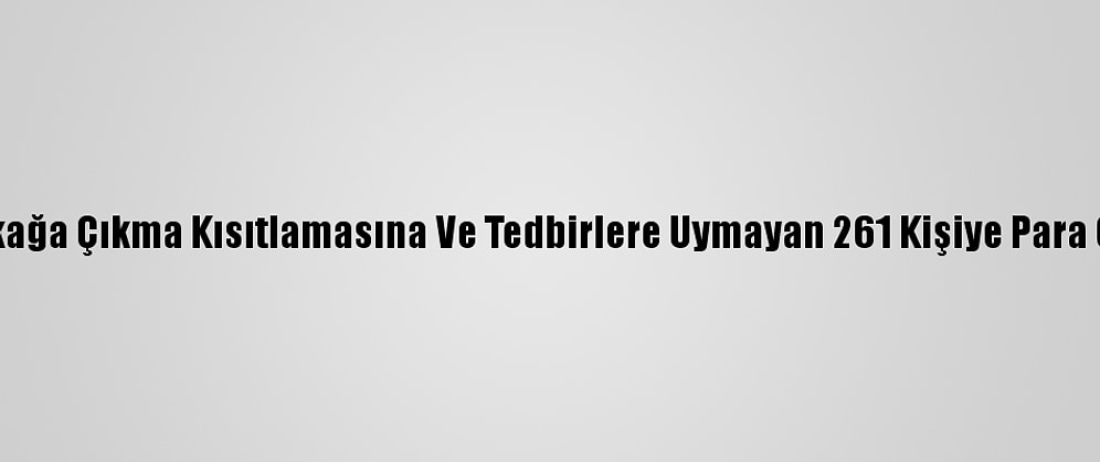 Denizli'de Sokağa Çıkma Kısıtlamasına Ve Tedbirlere Uymayan 261 Kişiye Para Cezası Kesildi