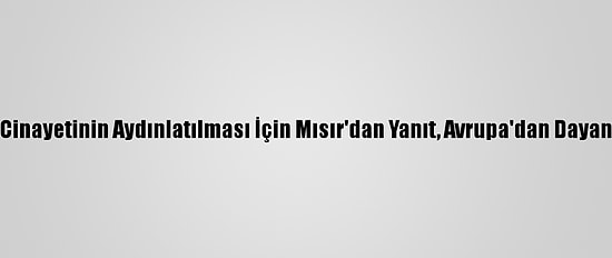 İtalya, Regeni Cinayetinin Aydınlatılması İçin Mısır'dan Yanıt, Avrupa'dan Dayanışma Bekliyor