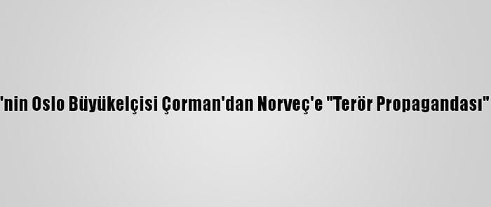 Türkiye'nin Oslo Büyükelçisi Çorman'dan Norveç'e "Terör Propagandası" Tepkisi