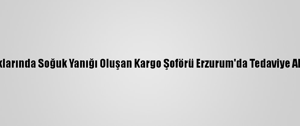 Ayaklarında Soğuk Yanığı Oluşan Kargo Şoförü Erzurum'da Tedaviye Alındı