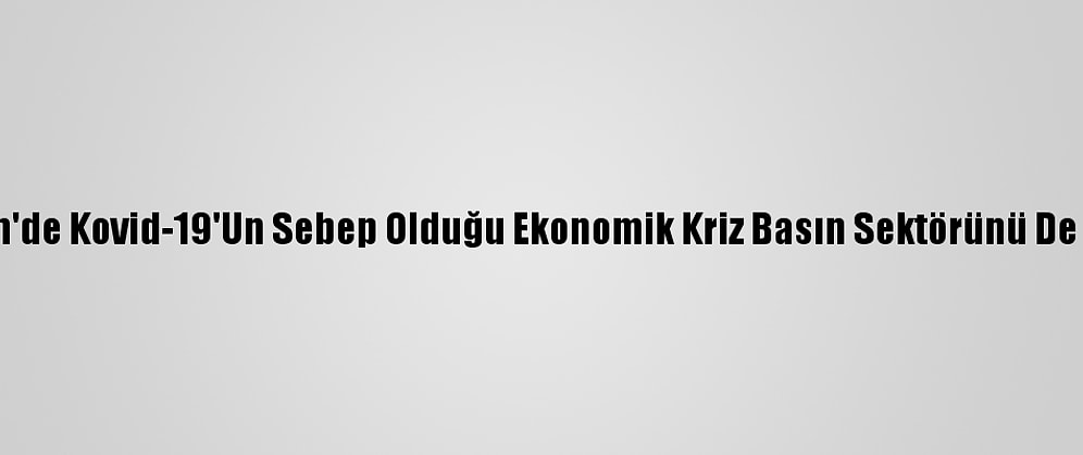 Filistin'de Kovid-19'Un Sebep Olduğu Ekonomik Kriz Basın Sektörünü De Vurdu