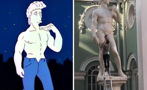 12. Michelangelo'nun Davut heykeline getirilen sansür: