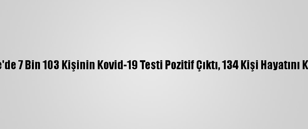 Türkiye'de 7 Bin 103 Kişinin Kovid-19 Testi Pozitif Çıktı, 134 Kişi Hayatını Kaybetti