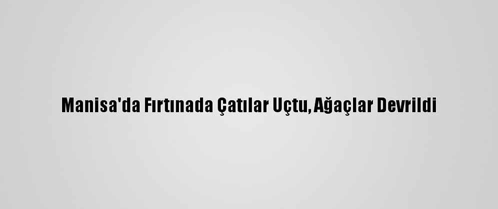 Manisa'da Fırtınada Çatılar Uçtu, Ağaçlar Devrildi