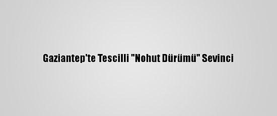 Gaziantep'te Tescilli "Nohut Dürümü" Sevinci
