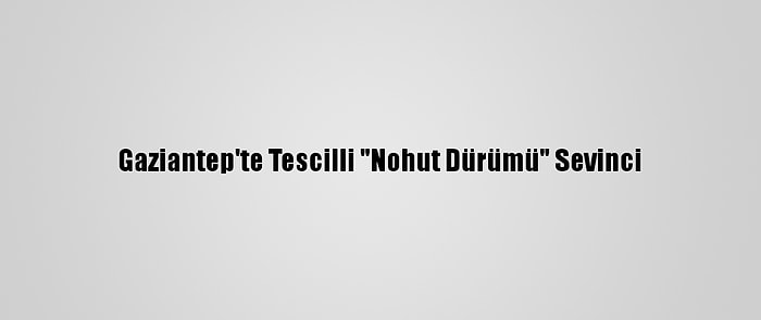 Gaziantep'te Tescilli "Nohut Dürümü" Sevinci