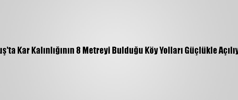 Muş'ta Kar Kalınlığının 8 Metreyi Bulduğu Köy Yolları Güçlükle Açılıyor