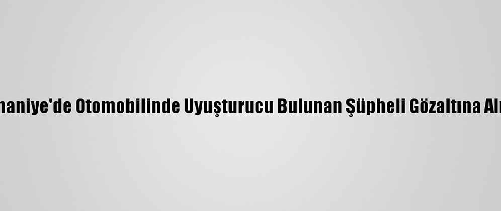 Osmaniye'de Otomobilinde Uyuşturucu Bulunan Şüpheli Gözaltına Alındı
