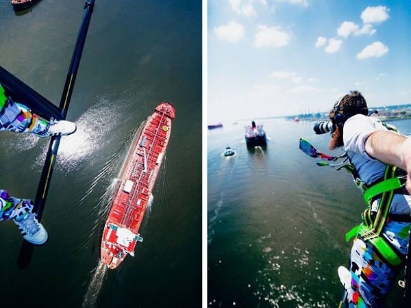 12. "Часть моей работы связана с фотографированием танкеров с вертолетов".