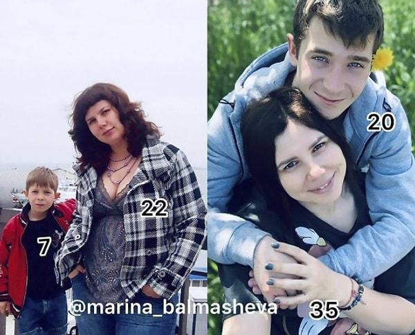 Marina, 45 yaşındaki eşi Alexey ile evlendiği zaman Alexey'in Vladimir adında bir oğlu vardı ve evlendikleri zaman Vladimir 7 yaşındaydı.