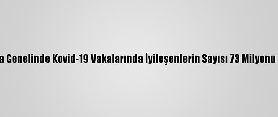 Dünya Genelinde Kovid-19 Vakalarında İyileşenlerin Sayısı 73 Milyonu Geçti
