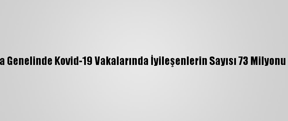 Dünya Genelinde Kovid-19 Vakalarında İyileşenlerin Sayısı 73 Milyonu Geçti