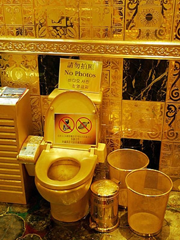 10. Japonya'nın akıllı tuvaletini unutun burada her şey altın...
