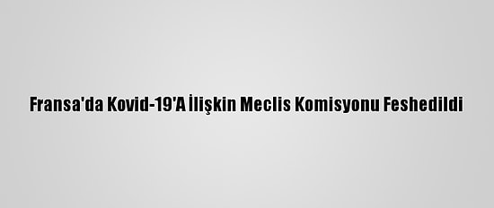Fransa'da Kovid-19'A İlişkin Meclis Komisyonu Feshedildi