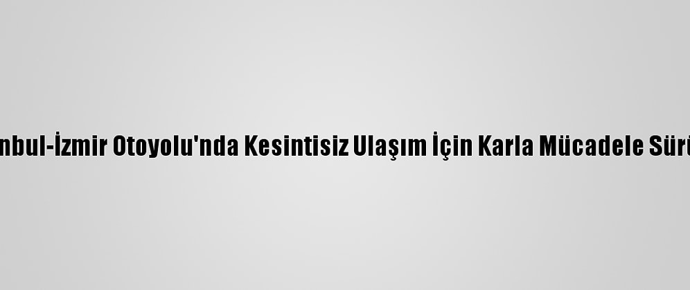 İstanbul-İzmir Otoyolu'nda Kesintisiz Ulaşım İçin Karla Mücadele Sürüyor