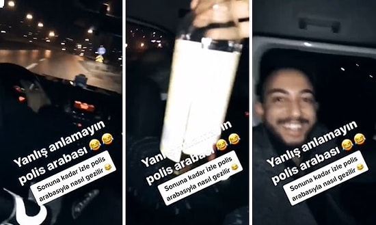 Polis Aracında Alkol İçip, O Anları da TikTok'ta Paylaştılar: Sonuna Kadar İzle Polis Arabasıyla Nasıl Gezilir