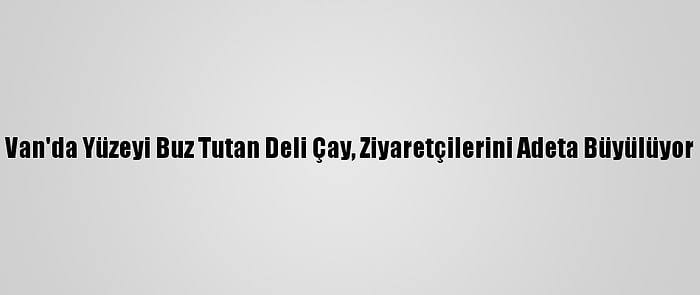 Van'da Yüzeyi Buz Tutan Deli Çay, Ziyaretçilerini Adeta Büyülüyor