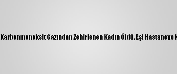 Aydın'da Karbonmonoksit Gazından Zehirlenen Kadın Öldü, Eşi Hastaneye Kaldırıldı