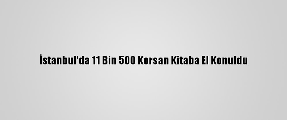İstanbul'da 11 Bin 500 Korsan Kitaba El Konuldu