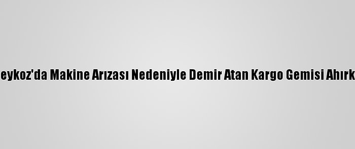 Güncelleme 2 - Beykoz'da Makine Arızası Nedeniyle Demir Atan Kargo Gemisi Ahırkapı'ya Götürüldü