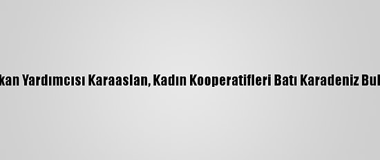 Ak Parti Genel Başkan Yardımcısı Karaaslan, Kadın Kooperatifleri Batı Karadeniz Buluşması'na Katıldı:
