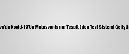 Rusya'da Kovid-19'Un Mutasyonlarını Tespit Eden Test Sistemi Geliştirildi