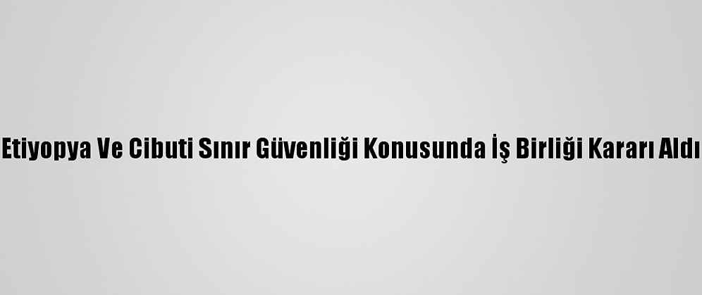 Etiyopya Ve Cibuti Sınır Güvenliği Konusunda İş Birliği Kararı Aldı