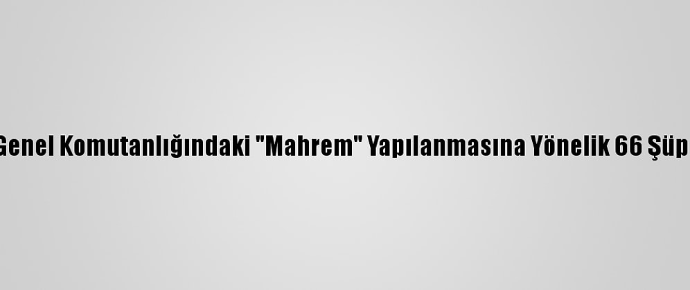 Fetö'nün Jandarma Genel Komutanlığındaki "Mahrem" Yapılanmasına Yönelik 66 Şüpheliye Gözaltı Kararı