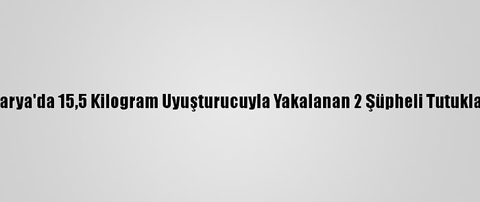 Sakarya'da 15,5 Kilogram Uyuşturucuyla Yakalanan 2 Şüpheli Tutuklandı