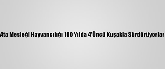 Ata Mesleği Hayvancılığı 100 Yılda 4'Üncü Kuşakla Sürdürüyorlar