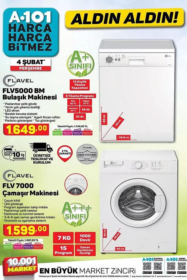 Aynı gün Flavel çamaşır ve bulaşık makinesi de satışta olacak.