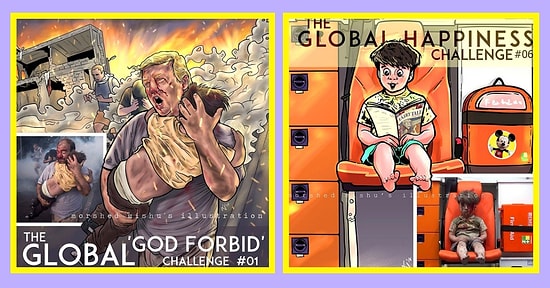 Aklımıza Kazınan Acı Dolu Fotoğrafları Aslında Olması Gerektiği Şekliyle Çizen Bangladeşli Sanatçı