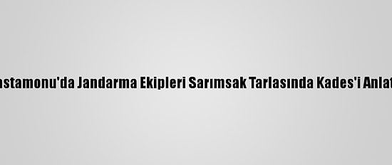 Kastamonu'da Jandarma Ekipleri Sarımsak Tarlasında Kades'i Anlattı