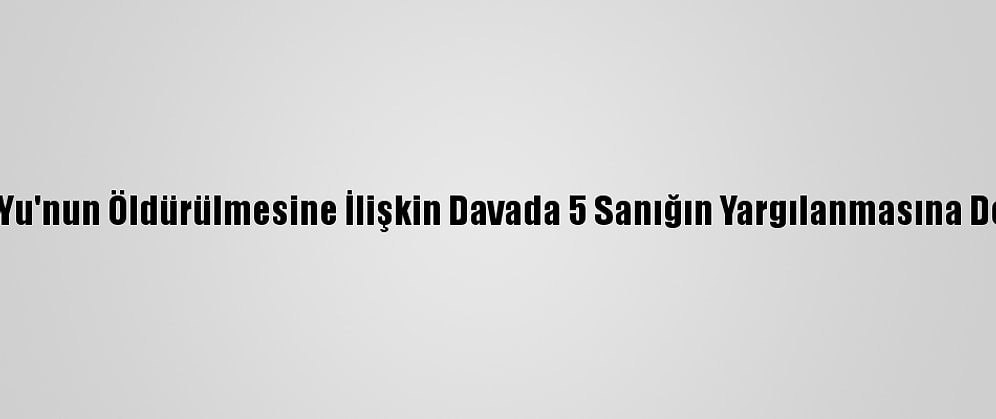 Çinli Lisha Yu'nun Öldürülmesine İlişkin Davada 5 Sanığın Yargılanmasına Devam Edildi
