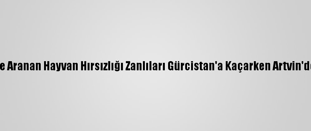 Eskişehir'de Aranan Hayvan Hırsızlığı Zanlıları Gürcistan'a Kaçarken Artvin'de Yakalandı