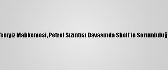 Hollanda'da Temyiz Mahkemesi, Petrol Sızıntısı Davasında Shell'in Sorumluluğuna Hükmetti