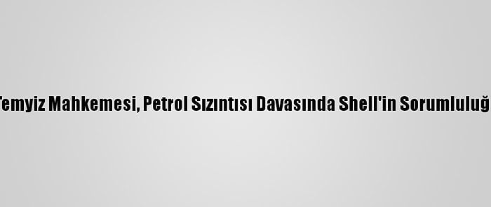 Hollanda'da Temyiz Mahkemesi, Petrol Sızıntısı Davasında Shell'in Sorumluluğuna Hükmetti