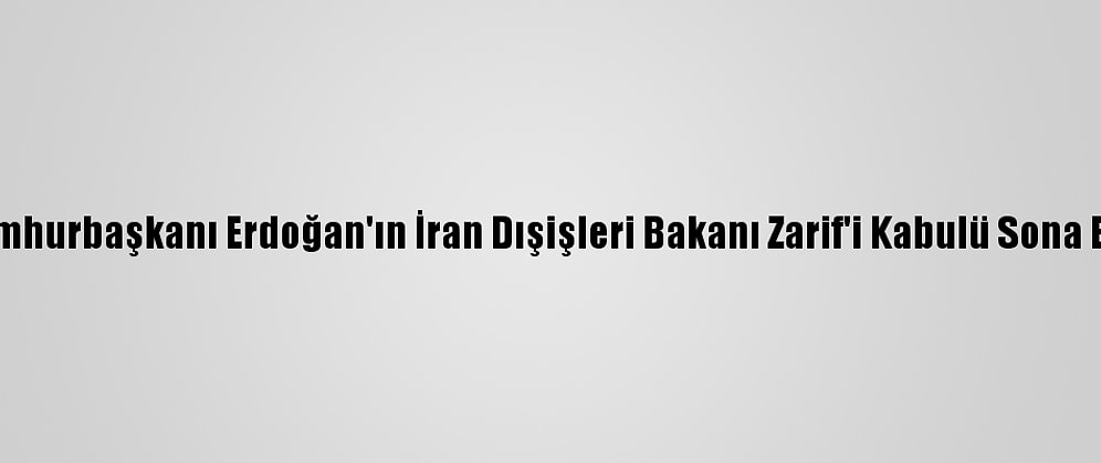 Cumhurbaşkanı Erdoğan'ın İran Dışişleri Bakanı Zarif'i Kabulü Sona Erdi