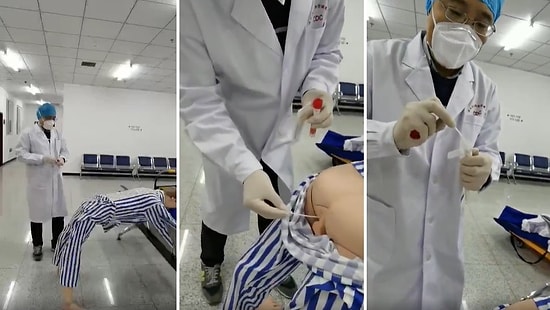 Koronavirüs İçin Anal Sürüntü Testi Uygulayacağı İddia Edilen Çin'den 'Uygulamalı Anal Sürüntü Testi'