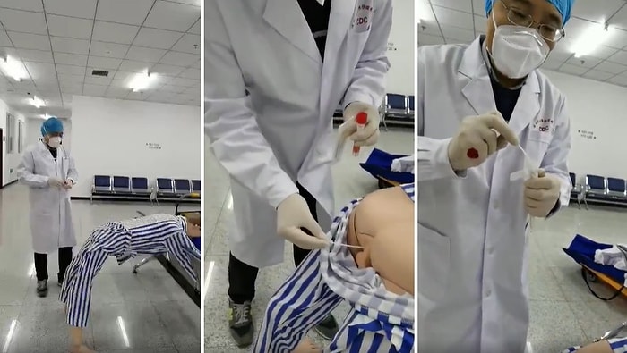 Koronavirüs İçin Anal Sürüntü Testi Uygulayacağı İddia Edilen Çin'den 'Uygulamalı Anal Sürüntü Testi'