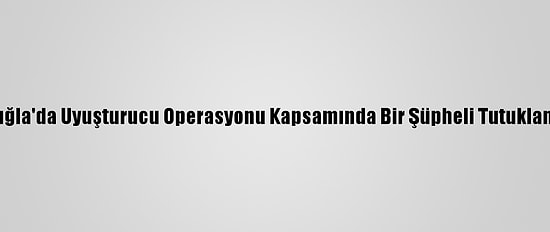 Muğla'da Uyuşturucu Operasyonu Kapsamında Bir Şüpheli Tutuklandı