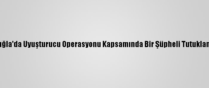 Muğla'da Uyuşturucu Operasyonu Kapsamında Bir Şüpheli Tutuklandı