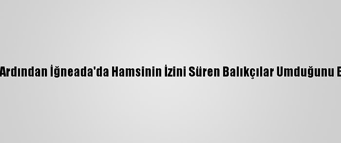 Lodosun Ardından İğneada'da Hamsinin İzini Süren Balıkçılar Umduğunu Bulamadı