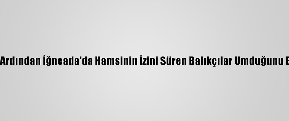 Lodosun Ardından İğneada'da Hamsinin İzini Süren Balıkçılar Umduğunu Bulamadı
