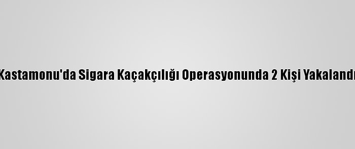 Kastamonu'da Sigara Kaçakçılığı Operasyonunda 2 Kişi Yakalandı