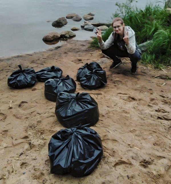 8. "На этой неделе мои друзья очистили местный пляж от мусора. Горжусь ими!"