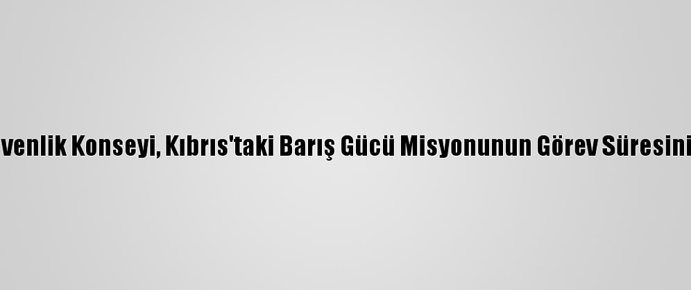 Bm Güvenlik Konseyi, Kıbrıs'taki Barış Gücü Misyonunun Görev Süresini Uzattı