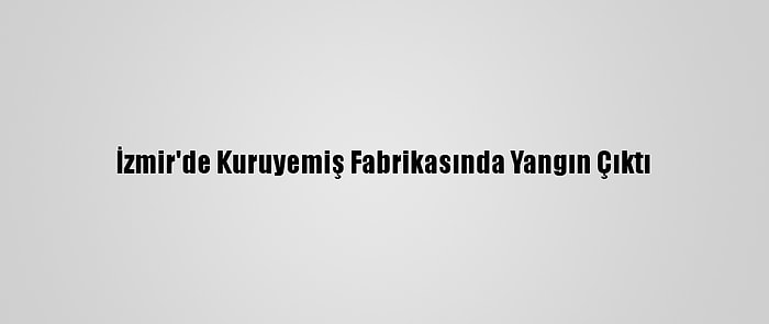 İzmir'de Kuruyemiş Fabrikasında Yangın Çıktı