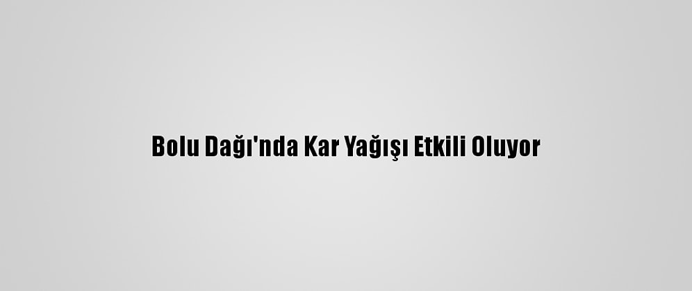 Bolu Dağı'nda Kar Yağışı Etkili Oluyor