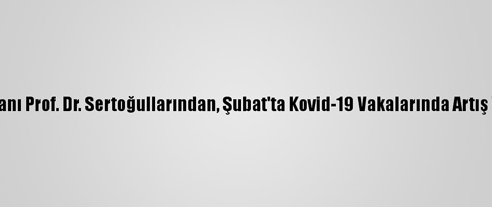 Göğüs Hastalıkları Uzmanı Prof. Dr. Sertoğullarından, Şubat'ta Kovid-19 Vakalarında Artış Yaşanabileceği Uyarısı: